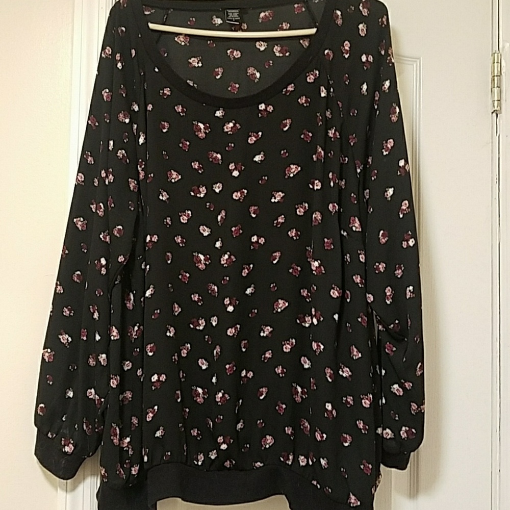 Torrid Long Sleeve Floral Top